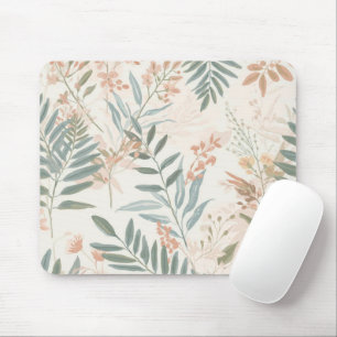 Salbei-Botanical-Blush-Blatt-Aquarellmuster Mousepad
