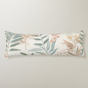 Salbei Botanical Blush Blatt Aquarellmuster Seitenschläferkissen