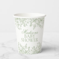 Salbei-Chinoiserie Vintage-Blumen-Baby-Party