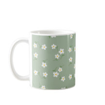 Salbei-Daisy-Blumen-Tasse | Handgezeichnete Botani