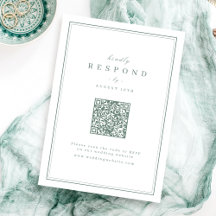 Salbei Elegant grenzen goldene klassige QR-Code-Ho