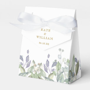Salbei Flieder Grün Floral Gold Hochzeit Geschenkschachtel