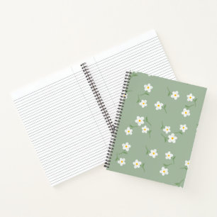 Salbei Gänseblümchen Blumen Notizbuch Handgezeic