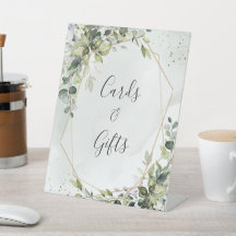 Salbei-Gold-Eukalyptus-Geometrie-Hochzeitsgeschenk