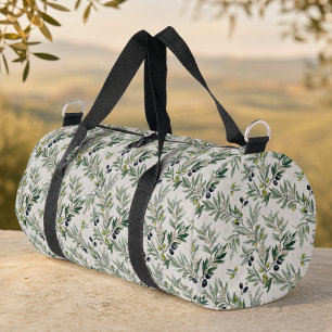 Salbei-Grün-Aquarell-Französisches-Land-Olive Duffle Bag