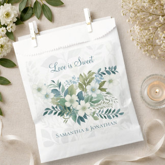 Salbei Grün Elfenbein Eukalyptus Hochzeit Liebe is Geschenktütchen