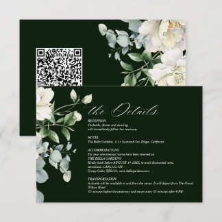Salbei Grün Eukalyptus & Rose Elfenbein QR Code Ho Begleitkarte