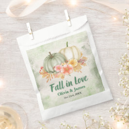 Salbei-Grün-Kürbis-Herbstliebe-Hochzeit Geschenktütchen