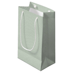 Salbei-Grün-Polka-Punkte Kleine Geschenktüte