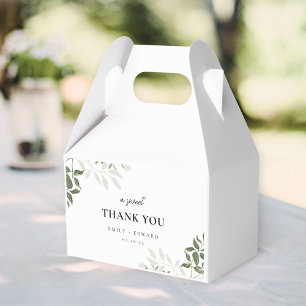 Salbei Grün & Weiße Blumen Ein Süßes Dankeschön Geschenkschachtel