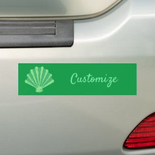 Salbei-grüne Jakobsmuschel Thunder_Cove  Autoaufkleber