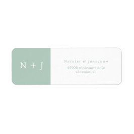 Salbei-Grüne-minimalistische Bräutigam-Initialen