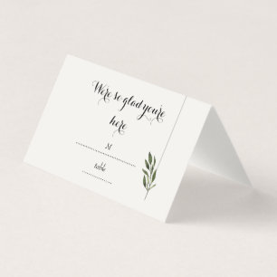 Salbei-Grüner Eleganter Minimaler Hochzeitsplatzka