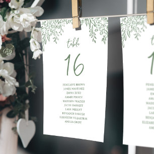 Salbei-Handzeichnung Floral Whimsical Sitzordnung
