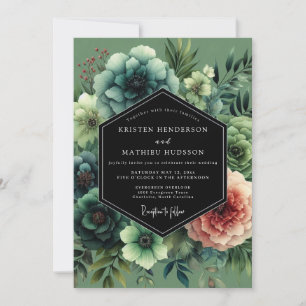 Salbei Moody Botanische Hochzeit Einladung
