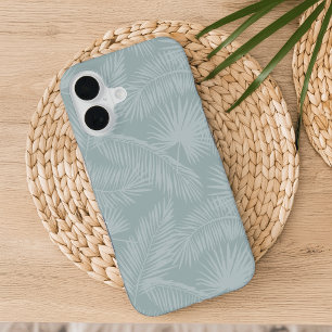 Salbei Muster für tropische botanische Palmen-Bl iPhone 16 Hülle