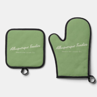 Salbei-Ofenhandschuh- und Topflappen-Set Ofenhandschuh & Topflappen-Set