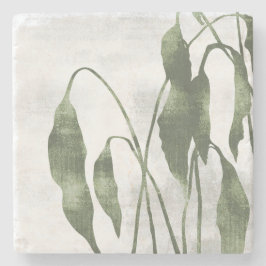Salbei Olivgrüne malerische botanische Kunst 03 Steinuntersetzer
