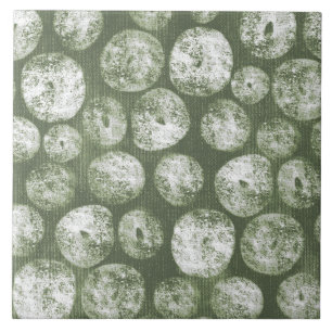 Salbei-Olivgrüne malerische geometrische Kunst 01 Fliese