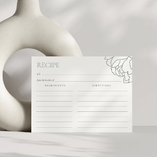 Salbei   Peony Garden Brautparty Rezept Card Postkarte