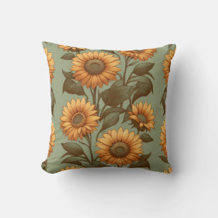Salbei und Sonnenblumen II Kissen