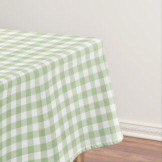 Salbei und Weißbüffel-Karo-Gingham Tischdecke