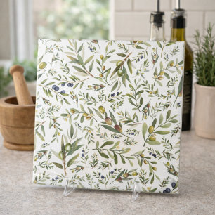Salbeigrün Aquarell Französischer Landhausstil Oli Fliese