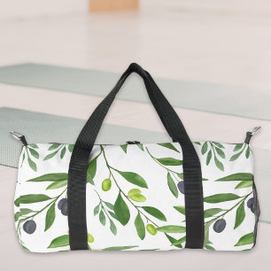 Salbeigrün-Aquarell-Französisches-Land-Oliven-Must Duffle Bag