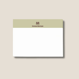 Salbeigrün Chic personalisierter Name Buchstabe Mo Post-it Klebezettel