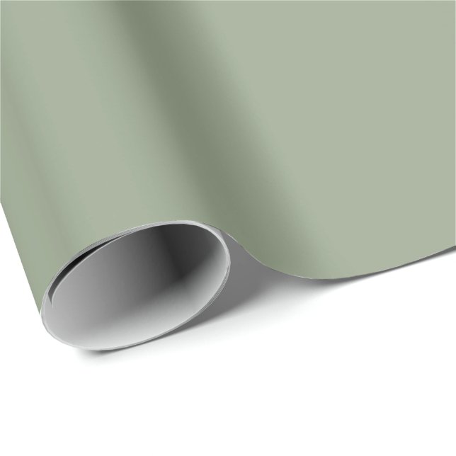 Salbeigrün  geschenkpapier (Rolleneckpunkt)