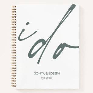 Salbeigrün I Do Typografie Benutzerdefinierter Nam Notizbuch
