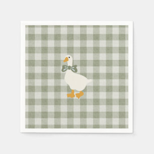 Salbeigrün kariert Buffalo-Karo Baby-Party-Linens Serviette