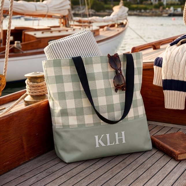 Salbeigrün kariert Büffelkaromuster Leinenstruktur Tasche (Von Creator hochgeladen)