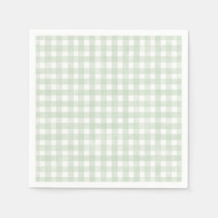 Salbeigrün klassisch Gingham Serviette