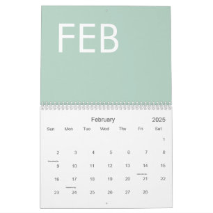 Salbeigrün Moderne Minimalistin Kalender