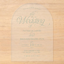 Salbeigrün Moderne Minimalistische Bögen Hochzeit 