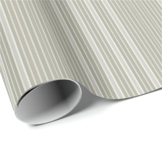 Salbeigrün Staubblau Taupe Grau Farmhouse Streifen Geschenkpapier