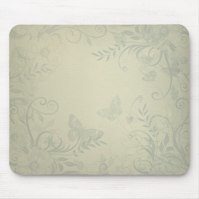 Salbeigrün Vintage Mousepad (Vorne)