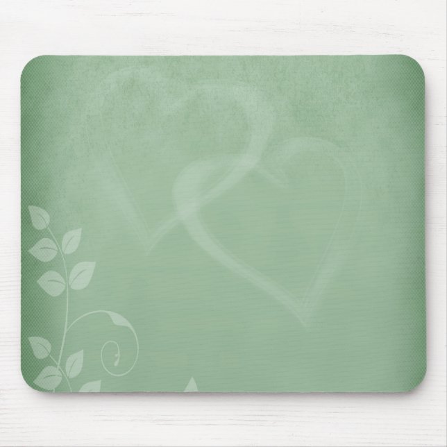Salbeigrün Vintage Mousepad (Vorne)
