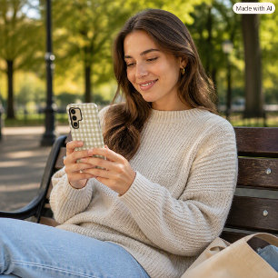 Salbeigrün-weißes Gingham-Karomuster Samsung Galaxy Hülle