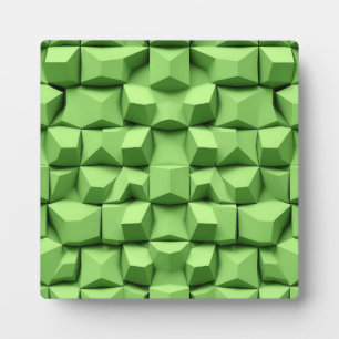 Salbeigrüne 3D geometrische Würfelmusterung Fotoplatte