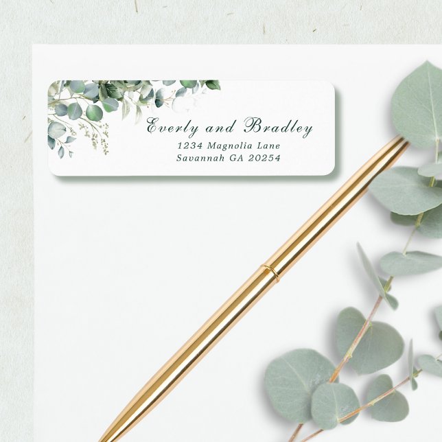 Salbeigrüne Aquarell-Eukalyptus-Schrift Emerald  (Von Creator hochgeladen)