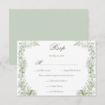 Salbeigrüne Botanik-Regency-Hochzeitsmahlzeit