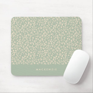 Salbeigrüne botanische personalisierte mousepad