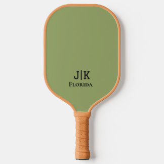 Salbeigrüne Farbe Monogramm Griff neutral Pickleball Schläger