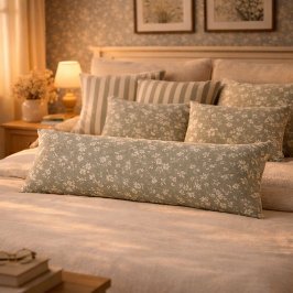 Salbeigrüne Floral, Farmhaus, Cottage-Kern Seitenschläferkissen