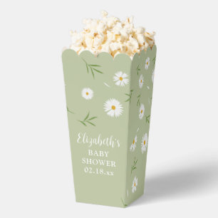 Salbeigrüne Gänseblümchen geschlechtsneutrale Baby Geschenkschachtel