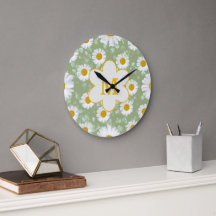 Salbeigrüne Gänseblümchen-Wildblumen-Monogramm