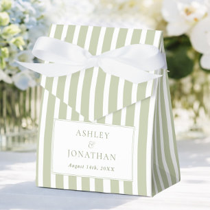 Salbeigrüne Gestreifte Hochzeit Geschenkschachtel