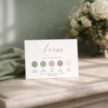 Salbeigrüne Hochzeitskleidung Karte